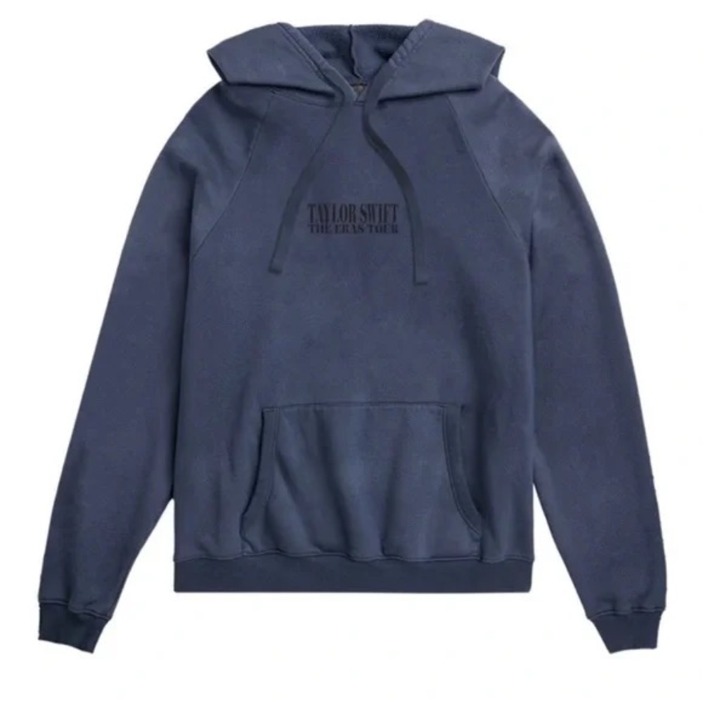 Washed blue Taylor Swift eras tour hoodie.